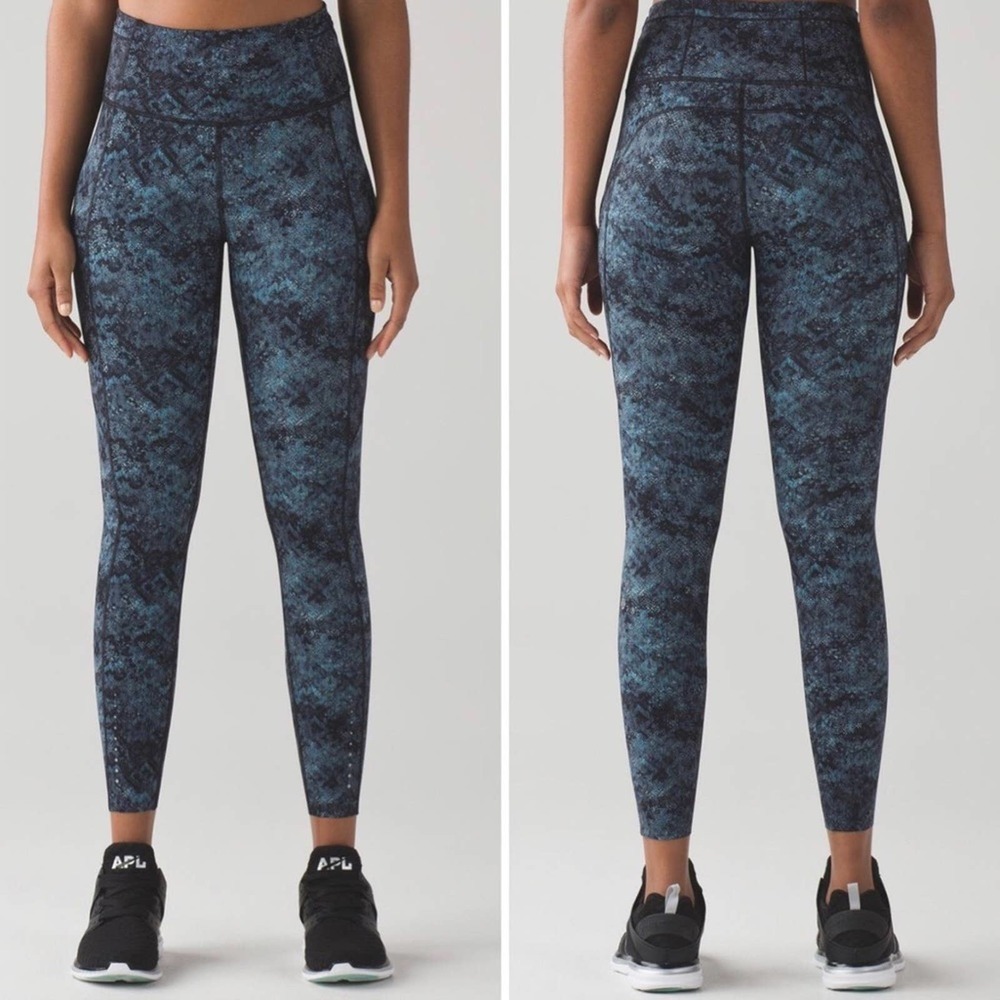 RARE Lululemon Fast And Free 7/8 Legging Fairisle Size 2 EUC! - Picture 1 of 8